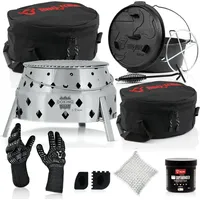 BBQ-Toro Dutch Oven Set 9 QT schwarz