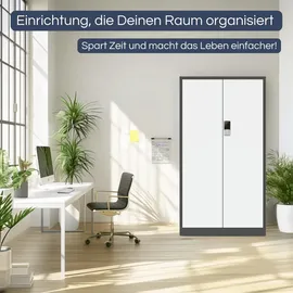 Jan Nowak DELUKE Aktenschrank 185 x 90 x 40 cm Anthrazit/Weiß