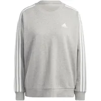 Adidas Essentials 3-Streifen Sweatshirt grau|WEISS XL