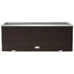 Polyrattan Pflanzgefäß mit Aluminiumrahmen
