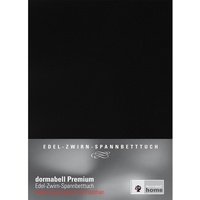 dormabell Premium Jersey-Spannbetttuch schwarz - 120x200 bis 130x220 cm (bis 24 cm Matratzenhöhe)