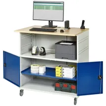Certeo Rau Computer-Tisch 1022, B1100xT790xH1180mm, mobil