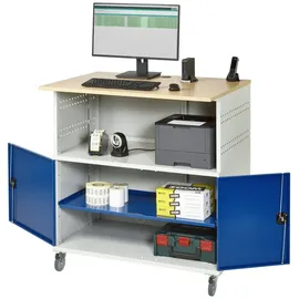 Certeo Rau Computer-Tisch 1022, B1100xT790xH1180mm, mobil
