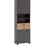 Schildmeyer Katta Hochschrank 59,8 x 32,6 x 180,9 cm Anthrazit Holz