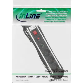InLine Steckdosenleiste 1,50 m Schwarz 3 St.