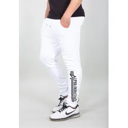 Jogginghose ALPHA INDUSTRIES "Alpha Industries Men - Jogger Alpha Industries Jogger", Herren, Gr. 3 XL, Normalgrößen, weiß, Obermaterial: 80% Baumwolle, 20% Polyester, Hosen