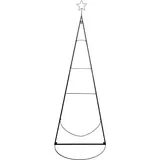 Trendline Weihnachtsaufsteller Metall Tannenbaum 160 x 60 cm schwarz