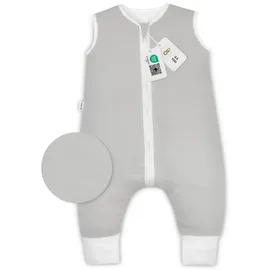 Ehrenkind Ehrenkind® Babyschlafsack | Schlafsack mit Füßen 2.5 TOG | Bio-Baumwolle | Ganzjahres Schlafsack Baby Gr. 70 Farbe Hellgrau | Oeko-Tex | Schlafsack winter und Sommer Schlafsack Kinder - 70