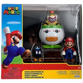 Jakks Pacific Minifiguren 2er-Pack Mario und Bowser Jr. Clown Car 6 cm