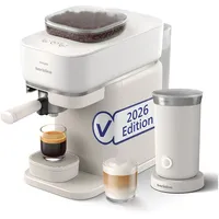 Philips Baristina Espressomaschine BAR308/00 Naturweiß inkl. Milchaufschäumer