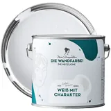 MissPompadour Wandfarbe Weiß mit Charakter - abwaschbare Wandfarbe mit hoher Deckkraft 2,5 L, scheuerbeständig und wasserbasiert weiß