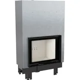 Kamineinsatz aus Stahl MBZ 13 kW Ø 200 mit Schiebetür - Schwarz