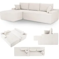 Juskys Sofa Coredo Links Cord Creme