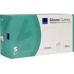 ABENA® Latex Einweghandschuhe, natur 4387 , 1 Packung = 100 Stück, Größe S