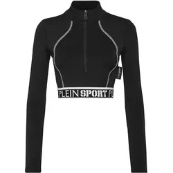 PLEIN SPORT Damen BH Cropped Top, Schwarz, M