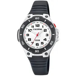 Calypso K5758/6 Kinder- und Jugend-Armbanduhr Schwarz/Weiß 10 bar