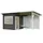 Palmako Sauna Sanna 490 x 210 cm Lackiert Dunkelgrau-Weiß FSC®