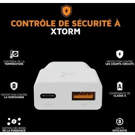 Xtorm Go2 SlimLine Wand-Ladegerät 33W 1x USB-C/ 1x USB-A weiß