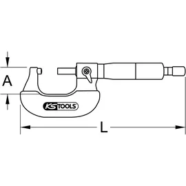 KS Tools Bügelmessschraube 300.0558 75-100 mm