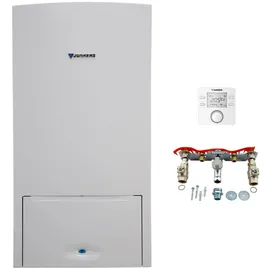 Bosch BOSCH/Junkers Gas-Brennwerttherme Cerapur ZSB 14-5.2 C 21 Erdgas L/LL, mit CR 120, & Außenfühler TA, mit Anschlussplatte Unterputz, Speicherfühler, SF4, Schachteinbau starr m
