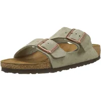 Birkenstock Unisex Arizona Sandale, Taupe, Wildleder, 40 N EU, Braun, Taupe, Wildleder, 40 EU Étroit - 40 EU Schmal