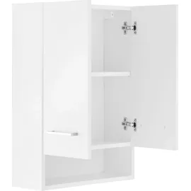 WELLTIME Hängeschrank "Ribera", weiß (weiß, weiß), B:50cm H:71cm T:20cm, MDF, Schränke, Hängeschrank