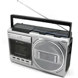 Soundmaster Kassettenradio FM, MW Kassette, USB, UKW, MW, KW, Bluetooth®, AUX Schwarz,