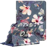 Fintie Hülle für iPad 11 Generation 11 Zoll 2025 (A16), iPad 10 Generation 10,9 Zoll 2022 Hibiskus