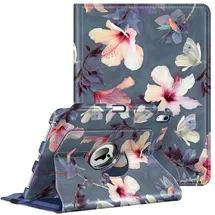 Fintie Hülle für iPad 11 Generation 11 Zoll 2025 (A16), iPad 10 Generation 10,9 Zoll 2022 Hibiskus