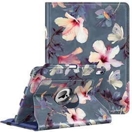 Fintie Hülle für iPad 11 Generation 11 Zoll 2025 (A16), iPad 10 Generation 10,9 Zoll 2022 Hibiskus