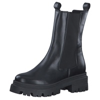 TAMARIS Boots Frauen Stiefeletten,Wechselfußbett,Bootee,Booties,halbstiefel,Kurzstiefel,uebergangsschuhe,Black Leather,41 EU