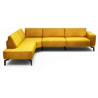 Sensoo Ecksofa Cosy, Gelb, Metall, 5-Sitzer, Ottomane links, L-Form, 296x213 cm, Stoffauswahl, Armteil links, rechts, Wohnzimmer, Sofas & Couches, Wohnlandschaften, Ecksofas