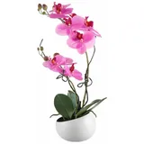 Kunstpflanze Orchidee Orchidee, Creativ green, Höhe 42 cm lila