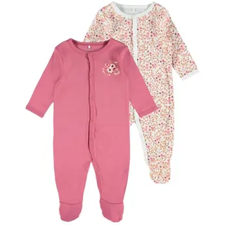 NAME IT W/f Rose Flower Pyjama 2 Einheiten Rose Wine 2 Monate
