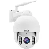 JideTech 5MP Überwachungskamera Aussen WLAN, 2.4G WiFi PTZ Dome IP Kamera Outdoor mit 5X Optischer Zoom, Auto Tracking, Infrarot Nachtsicht, 2-Wege Audio, Maximale Unterstützung Einer 512G SD Karte