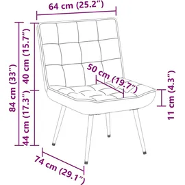 vidaXL Relaxsessel Dunkelgrün 64x74x84 cm Samt