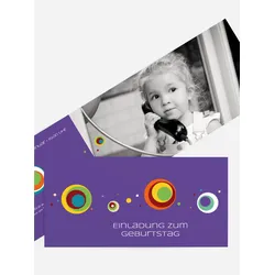 Einladungskarten Kindergeburtstag selbst gestalten mit Spruch und Fotos im Onlinedesigner bei Meine-Kartenmanufaktur.de