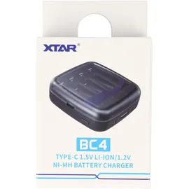 XTAR BC4 Schnell-Ladegerät für Li-Ion 1.5V Akku und 1,5V NiMH 1,2V Akkus AA AAA