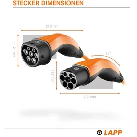 Lapp Ladekabel Typ 2, 22 kW, 5 m,
