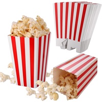 Zocipro 50 Stück Popcorn Tüten kleine,Popcorntüten kleine,Papier-Süßigkeiten-Behälter, für Popcorn Salzstangen und Candybar Party, Geburtstag (Rot)