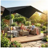 furnicato Pergola Pavillon 3 x 3 m Grau