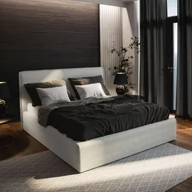 masseno Polsterbett, Beige, Holz, 140x200 cm, Schlafzimmer, Betten, Polsterbetten