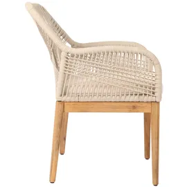 Mendler Gartenstuhl HWC-H56b 58 x 58 x 85 cm beige