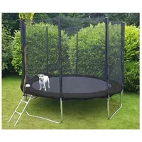 Viking Choice - Trampolin 305 cm schwarz - mit Sicherheitsnetz & Leiter - bis 120 kg