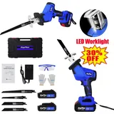 21V Säge Elektrische Akku-Elektrowerkzeuge Tragbare 0-1900SPM Variable,mit 2X Lithium-Ionen-Batterie