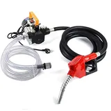 550W Dieselpumpe Heizölpumpe 60 L/min, Diesel Tankstelle Die selbstansaugende 230V Dieselpumpe mit 4m Schläuchen,Kraftstofffilter