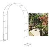 Rosenbogen Aus Metall Rundbogen Torbogen Gartentor Rankhilfe(Color:White,Size:200 * 230cm/78.7 * 90.5in)