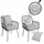 Proregal Gartenstuhl Aluminium Grau 2er Set