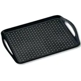KESPER Serviertablett "Rutsch-Stopp", schwarz 45,5 x 32 x 4,5 cm