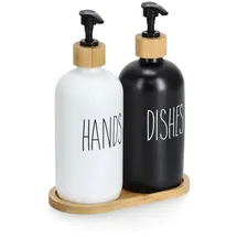 Zeller Seifenspender-Set 500ml Schwarz
